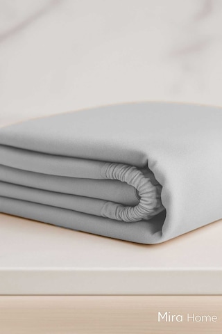 Tek Kişilik Düz Penye %100 Pamuklu Lastikli Çarşaf 100x200 Cm Newsheet Gri 11