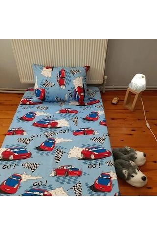 Tek Kişilik Lastikli Fitted Çarşaf Takımı Araba