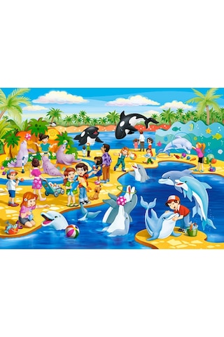 Castorland 60 Parça Çocuk Puzzle Yunus Balığı Akvaryumu