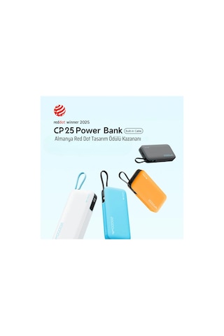 Cuktech 25 Powerbank 20000 Mah 55 W Pd3.0 Hızlı Şarj 2 Port Type-C + Usb-A Taşınabilir Şarj Cihazı