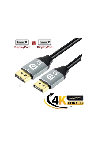 Koodmax 4k 60hz Displayport To Displayport Kablo Dp 1.2 21.60gbps, 1080p Freesync G-sync - 3 Mt
