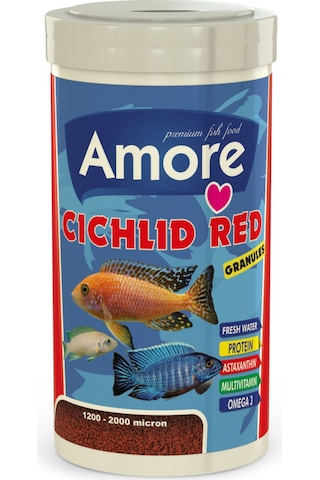 Cichlid Red Granules 1000ml Malawi Ciklet Balık Yemi