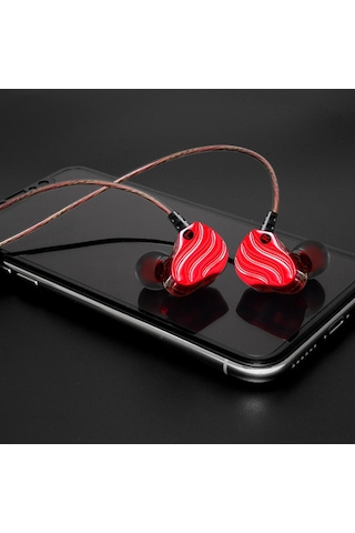 Geeksen Qkz Kd4 Kablolu Kulaklık, 3.5mm Bağlantı, Mikrofonlu, Ergonomik Kulak Takımı, Stüdyo Kalitesi Ses, Spor Ve Günlük Kullanım İçin Kırmızı