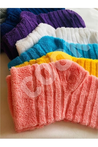 Trampler Kadın 4 Çift Kışlık Ters Havlu Renkli Çorap Çok Renkli
