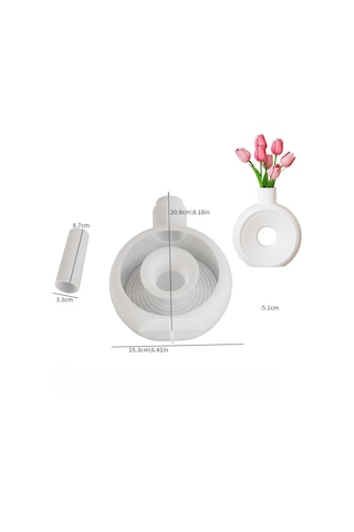 Silikon Kalıp Taş Tozu İthal Dekoratif Büyük Boy Vazo Kalıbı Hb330-0184