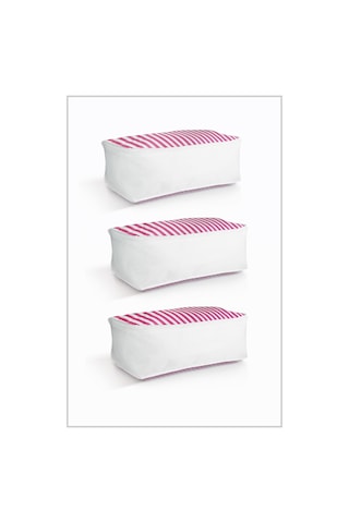 Vedsey 3'lü Set & 50x25x20 Cm Baza Altı Pembe Hurç & Dolap İçi - Sandık İçi Düzenleyici Pembe