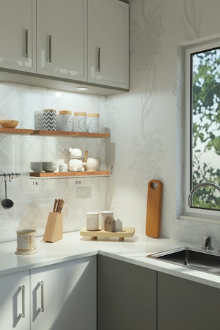 Yankı-BYEG 60 cm 3lü Safir Meşe Mdf Duvar Rafı Gizli Bağlantı Kitaplık