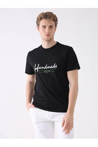 Dufy Siyah Erkek Regular Fit O Yaka Tshirt - 94356 Siyah