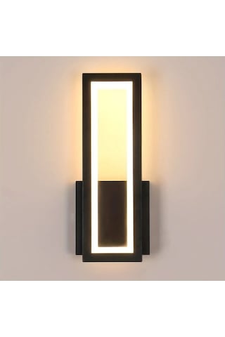 Fastbuy Modern Led Duvar Lambası Siyah Akrilik İç Aydınlatma 3000k Sıcak Beyaz Yatak Oturma Odası Siyah Siyah