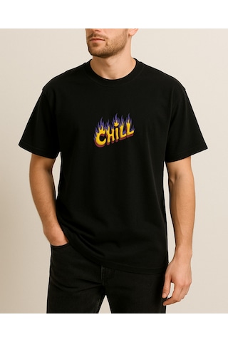 Hugo Boss Chill Baskılı T-shirt Siyah