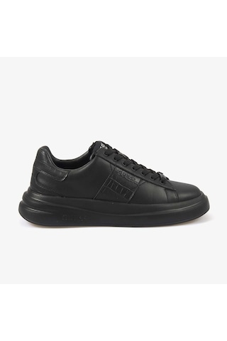 Guess Elba Deri Karışımlı Erkek Sneaker Ayakkabı Fmfeallep12 Siyah