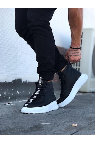 Wg03 Siyah Casual Erkek Yarım Bilek Bot Renklı
