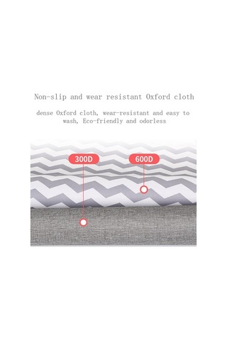 Novahub Bebek Yatağı Asılı Çanta, Gri Beyaz Dalga Desen, Pratik Saklama Çantası Çok Renkli