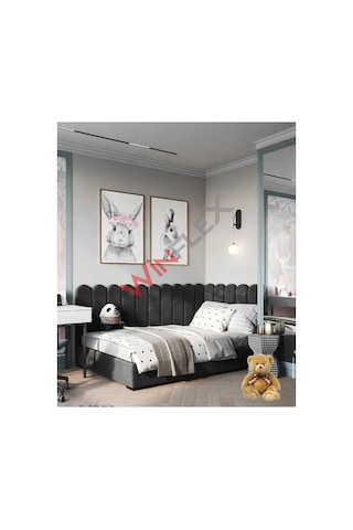 Winflex Yatak Başlık ,duvar Ve Oda Dekorasyon Panel 10adet- 15x100cm Antrasit 100 x 150 CM