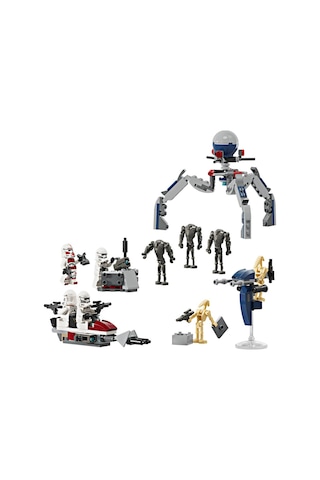 LEGO® Star Wars™ Klon Trooper ve Savaş Droidi Savaş Paketi Seti 75372-7+ Yaratıcı Oyuncak Yapım Seti - 215 Parça