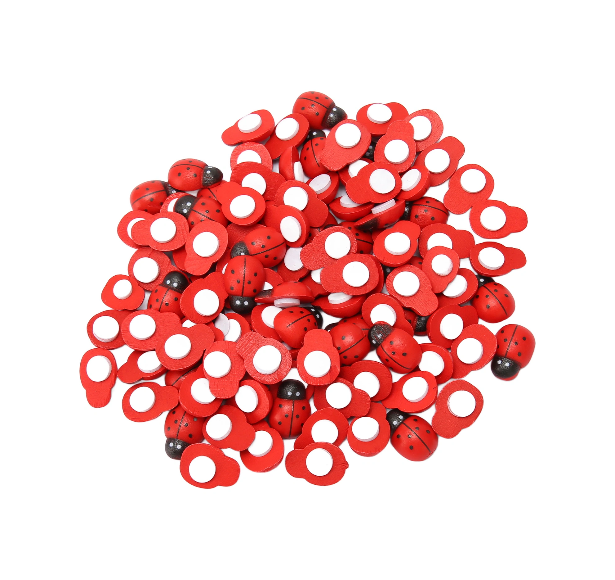 Wezone 100 Adet Ahşap Böcek Sticker: Kendinden Yapışkan, El İşleri Ve Dekorasyon İçin, Renkli, Çocuk El Becerileri Geliştirici, Ev Dekoru Diğer