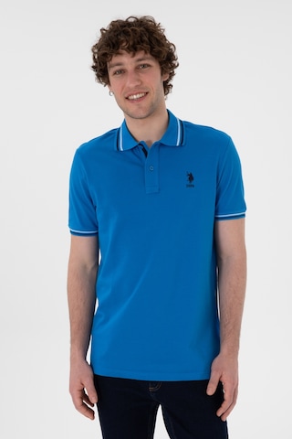 U.S. Polo Assn. Erkek Regular Fit Polo Yaka Kobalt Mavi Basic Tişört 50306011-VR077