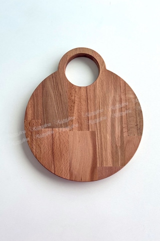 Ahşap Kesme Tahtası Sunumluk Doğal Kayın Ağacı 30x26 Cm - Kl-akt521a Ahşap