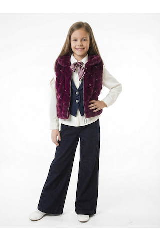 Xo Kids Kız Çocuk 4lu Alt Üst Takım 7-14 Yaş 3927-4927 Bordo