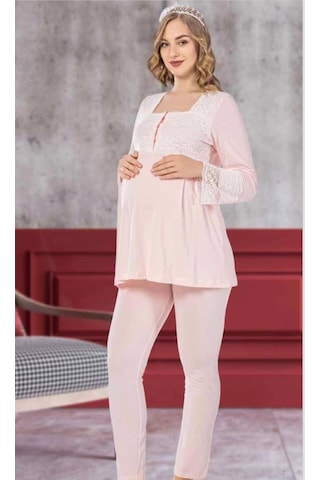 Limissi 2104 Hamile Lohusa Pijama Dantelli Takımı