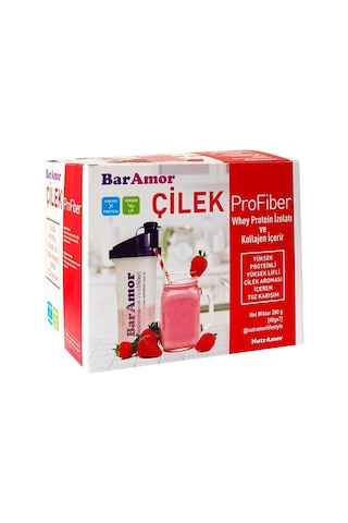 Çilek Profiber Çilek Aromalı Yüksek Proteinli Toz Içecek(7Günlük)