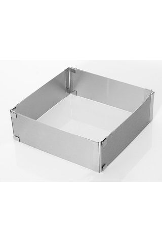 Narkalıp Kare Ayarlanabilir Kek Kalıbı 20-40 Derinlik 8Cm