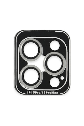 Joko iPhone Uyumlu 15 Pro Max Pvd Metal Kamera Lens - Gümüş