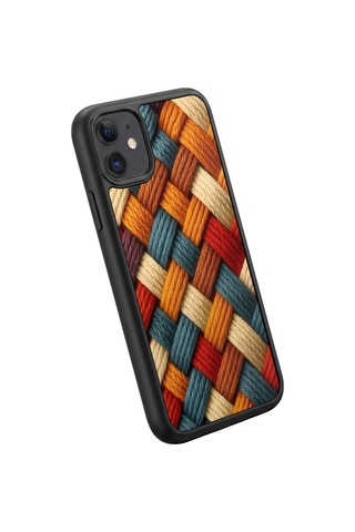 İphone 11 Uyumlu Örgü Desenli Kamera Korumalı Darbelere Dayanıklı Kılıf 321-örgü-iphone11