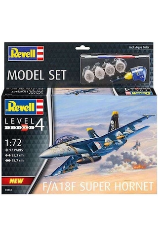 Revell Maket Uçak 1:72 Ölçek F/a 18f Super Hornet Boyalı Set N:63834