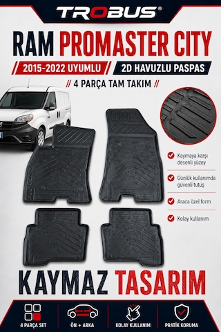 Trobus Ram Promaster City 2.4 Benzinli 2015-2022 2d Havuzlu Paspas