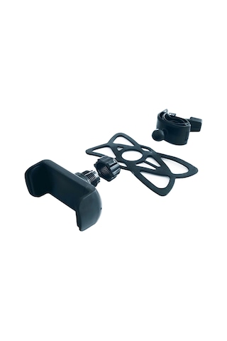 Powertec Vespa Uyumlu Ayna Bağlantılı Telefon Tutucu Black