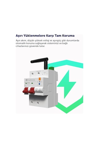 Akıllı Wi-fi C Tipi 63a 2p Otomatik Sigorta - Akım Koruma Rölesi