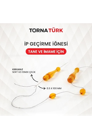 Tesbih Tane Ve İmame Ye İp Geçirme İğnesi -1 Paket - 1 Adet İşleme Ekipmanı Metalik