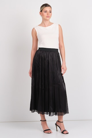 Vero Moda Kadın Vmvıps Pileli Beli Lastikli Maxi Etek 10328017 Siyah Siyah