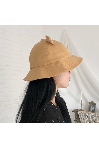 Pamuklu Kova Balıkçı Şapka - Nefes Alabilen Kurbağa Kulaklı Desenli Froggy Tarzı Kadınlar İçin Moda Aksesuarı Yeşil