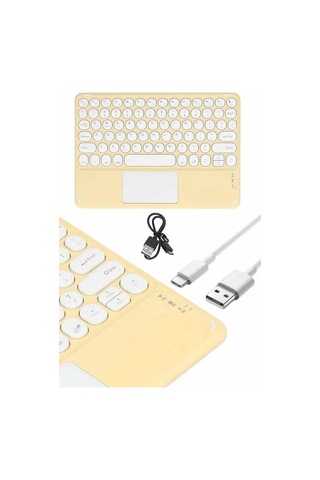Android Ve İos Uyumlu Bluetooth Klavye Touchpad Slim Kablosuz Wifi Q Klavye 18417062
