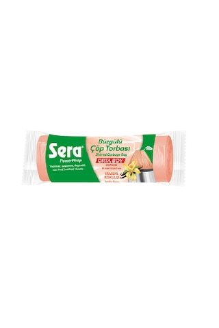 Sera Çöp Torbası Büzgülü Vanilya Orta Boy 55 X 60 Cm 3 X 15 Li
