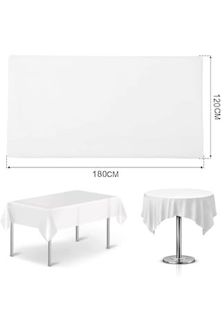 Tek Kullanımlık 5 Adet Beyaz Renk Masa Örtüsü