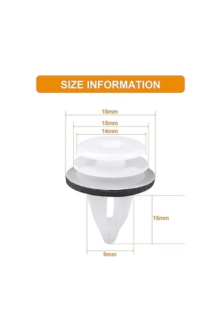 Reedark Bmw E46 E53 E90 İçin 50 Adet Plastik Araç Klipsi - Sağlam Ve Titreşim Önleyici Otomobil Panel Bağlantı Elemanları