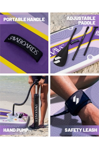 Lavender Harmony 11 Geniş Ve Dengeli Şişme Paddle Board 335x86x15 Cm (Tekerlekli taşıma çantalı) Sup Seti