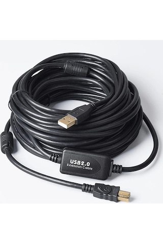 10 Metre Amplifikatör Çipli Usb 2.0 Yazıcı Bağlantı Kablosu