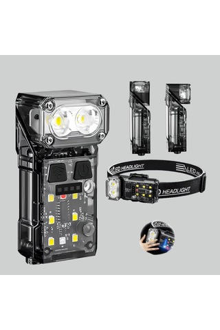 3 Fonksiyonlu Led Far El Feneri Ve Çalışma Lambası, 1200 Mah Şarjlı
