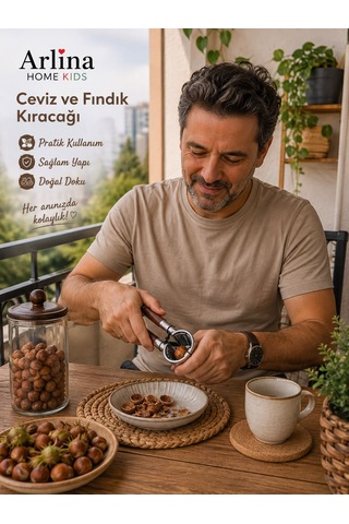 Premium Metal Fındık & Ceviz Kırıcı Metalik