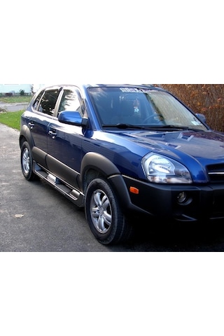 Hyundai Tucson Yan Basamak Koruma Oem 2004-2012 Siyah-gri Siyah