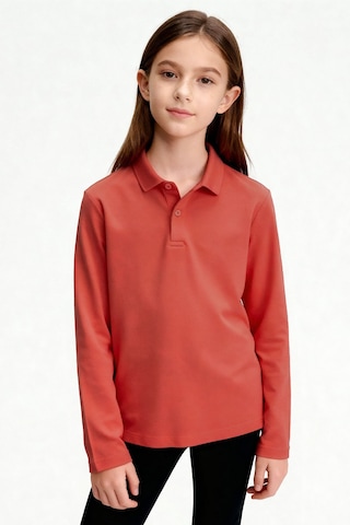 Basic Polo Yaka 2li Paket Lacivert-coral Unisex Çocuk T-shirt - 11170 Mavi - Turuncu