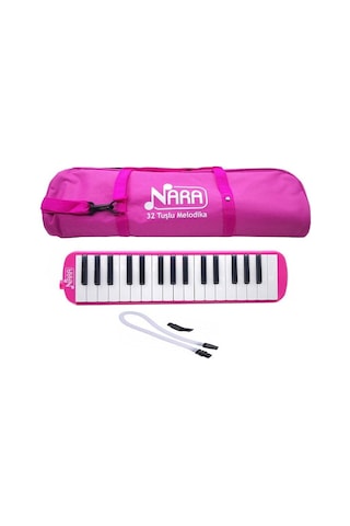 Nara Melodika 32 Tuşlu Bez Çanta Pembe