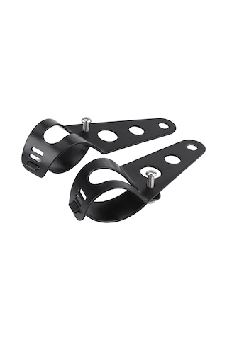 Geeroyoo Motosiklet Farı Tutucu Bracket Seti - 33-43mm Çatal Çapı Uyumlu - Dayanıklı Demir Malzeme - Kolay Kurulum Chrome