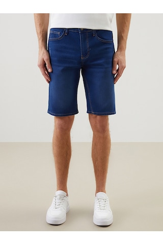Lcw Eco İndigo Süper Skinny Fit Erkek Jean Şort