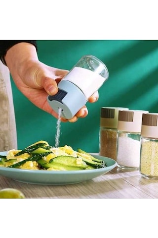 Besthome1 Bej Neme Dayanıklı Cam Tuzluk Şeffaf Baharat Kavanozu Kolay Dolum Mühürlü Gıda Sınıfı Bej