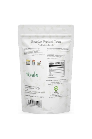 Fibrelle Bezelye Proteini Tozu 250 Gr // Yüksek Protein Oranı // %85 Bezelye